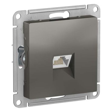 Механизм компьютерной розетки Schneider Electric AtlasDesign ATN000983 RJ45 одноместный сталь 668₽