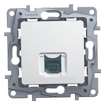 Механизм телефонной розетки Legrand Etika 672240 RJ11 проходной одноместный белый 272₽