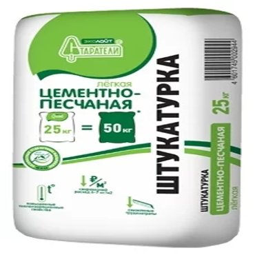 Старатели Эколайт 25 кг Штукатурка цементно-песчаная легкая 427₽