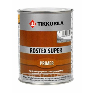 Tikkurila Rostex Super 1 л Грунтовка антикоррозионная алкидная черная 1101₽