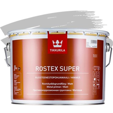 Грунтовка противокоррозионная Tikkurila Rostex Super светло-серая 10 л 21572₽
