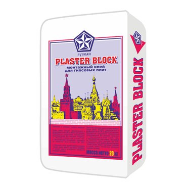 Клей для пазогребневых плит Русеан Plaster Blok 20 кг 270₽