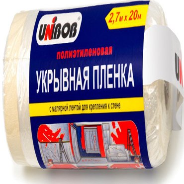 Пленка укрывная с клеящей лентой Unibob 10 мкм 27х20м 620₽