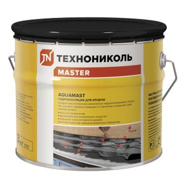 Мастика битумно-резиновая Технониколь AquaMast для кровли 3 кг 620₽