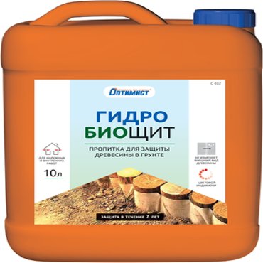 Оптимист C 402 Гидробиощит Пропитка силиконовая для защиты древесины в грунте 5 л 376₽