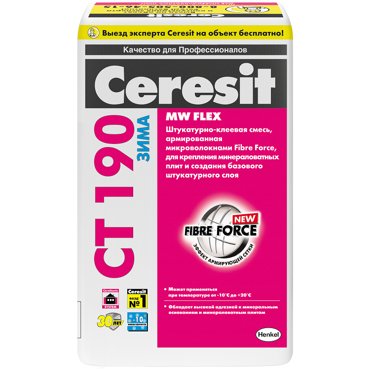 Клей для теплоизоляции Ceresit CT 190 Зима 1064₽