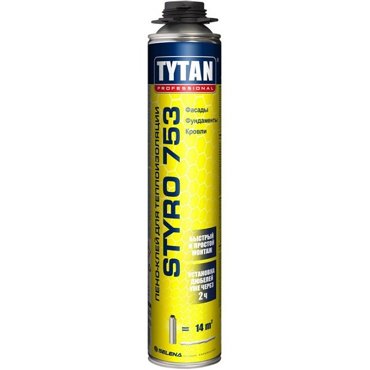 Пено-клей Tytan Professional Styro 753 для наружной теплоизоляции 750 мл 888₽