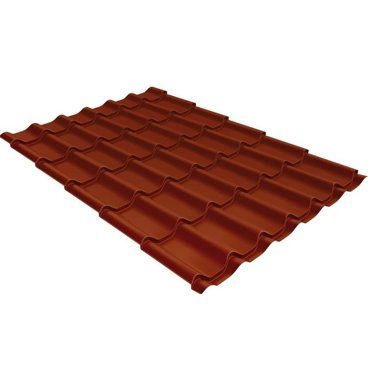 Металлочерепица Grand Line Optima Classic Satin 05 мм RAL 8004 резка 594₽