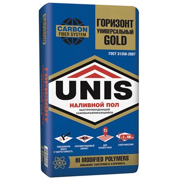 Ровнитель универсальный Unis Горизонт Gold самовыравнивающийся быстротвердеющий 18 кг 350₽