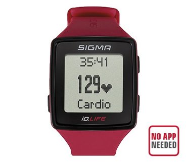Часы спортивные SIGMA SPORT iDLIFE пульсометр с зонами эффективности красные 24620 фото 2 7346₽