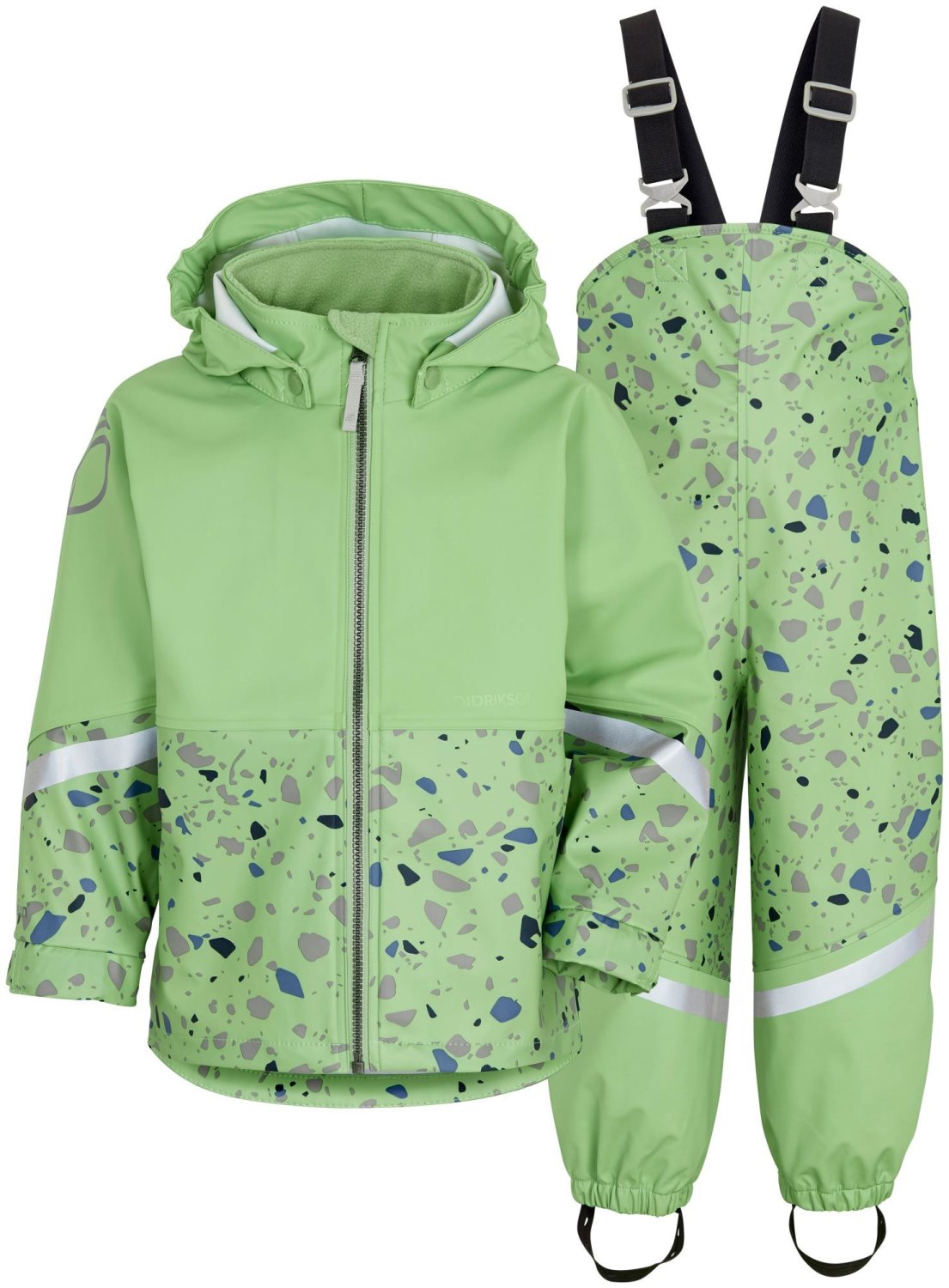 Костюм детский Didriksons WATERMAN PR KIDS SET камешки на бледно-зеленом 503106 Размер 80 3978₽