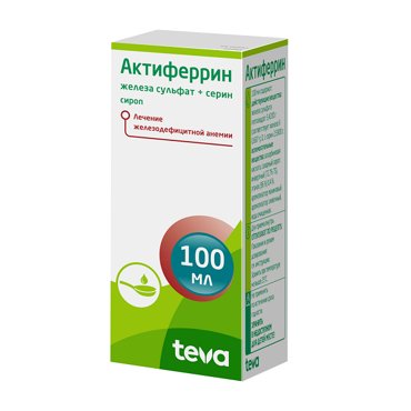 Актиферрин сироп 100мл 286₽