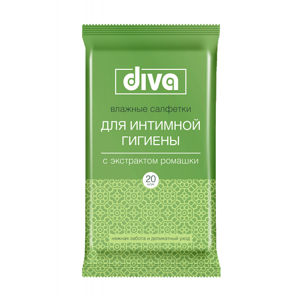 Салфетки влажн Дива 20 динтимн гигиены с экстромашки 70₽