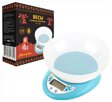 Весы кухонные электронные Матрёна МА-186 5 кг 880₽