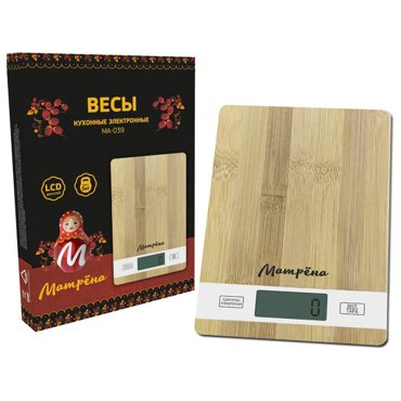 Весы кухонные Матрёна ма-039 бамбук 726₽