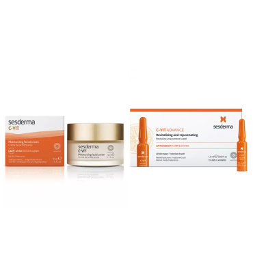 Sesderma Набор Увлажнение и сияние крем 50 мл средство в ампулах 15 мл х 10 шт Sesderma С-Vit 8124₽