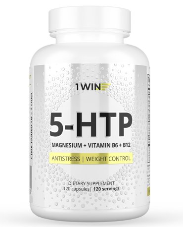 1Win 5-HTP с магнием и витаминами группы В в капсулах 120 капсул 1Win Aminoacid 891₽
