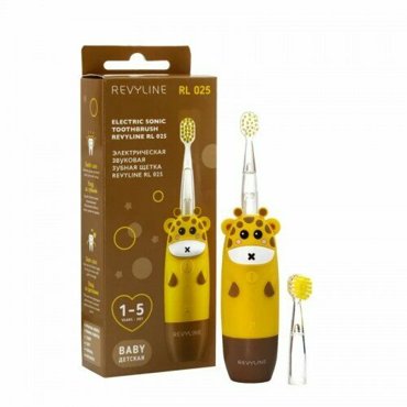 Звуковая электрическая зубная щетка Revyline RL 025 Baby желтая 2290₽