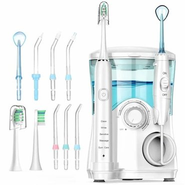Ирригатор для полости рта стационарный beutyone медицинский для имплантов емкость 600 мл семейный детский стоматологический профессиональный 10 режимов 5 насадок белый 11951₽