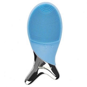 WellDerma - Массажёр и очищающая щетка для лица Cleansing Fish голубой 3130₽
