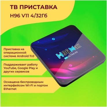 ТВ-приставка H96 V11 432Гб 4000₽