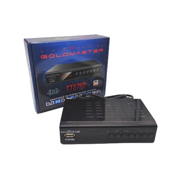 Цифровой ТВ ресивер GoldMaster T-727HD DVB-T2антенна DVB-CкабельноеIPTVYouTube металлический корпус дисплей 2хUSB поддержка WiFi адаптера 1100₽