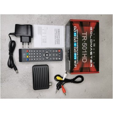 Цифровой ТВ приемник GoldMaster TR-501HD TV приемник DVB-TT2CIPTV миниатюрная ТВ приставка для телевизора 3112₽