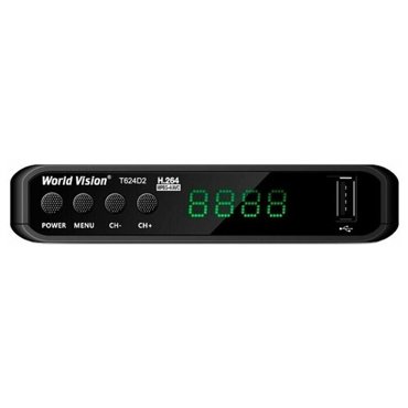 ТВ-тюнер World Vision T624 D2 черный 1723₽
