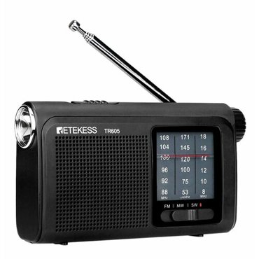Портативный цифровой радиоприемник Retekess TR605 black 2790₽
