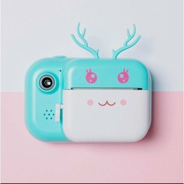 Детский фотоаппарат Print Camera с моментальной печатью 24 Мп Голубой цвет 5670₽