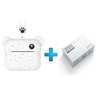 Комбо Фотоаппарат моментальной печати LUMICAM PRINTY DK04 donut Термобумага белая для фотоаппарата LUMICAM PRINTY 7790₽