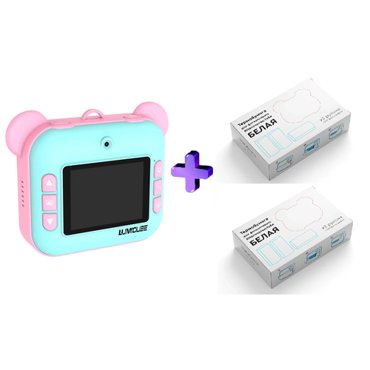 Комбо Фотоаппарат моментальной печати LUMICAM PRINTY DK04 pink Термобумага белая для фотоаппарата LUMICAM PRINTY 2 упаковки 8390₽