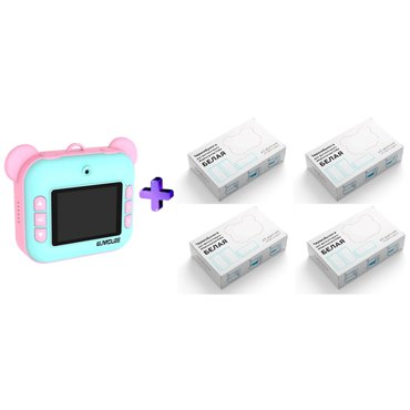Комбо Фотоаппарат моментальной печати LUMICAM PRINTY DK04 pink Термобумага белая для фотоаппарата LUMICAM PRINTY 4 упаковки 9390₽