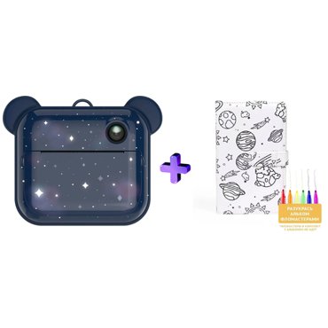 Комбо Фотоаппарат моментальной печати LUMICAM PRINTY DK04 space Альбом для фотографий - Космос DIY 7690₽