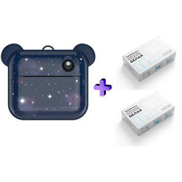 Комбо Фотоаппарат моментальной печати LUMICAM PRINTY DK04 space Термобумага белая для фотоаппарата LUMICAM PRINTY 2 упаковки 8390₽
