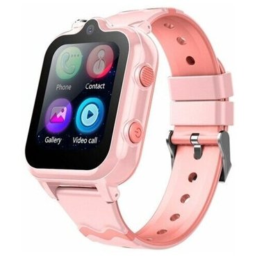 Детские умные часы Smart Baby Watch Wonlex KT18 GPS WiFi 2 камеры 4G розовые водонепроницаемые 8990₽