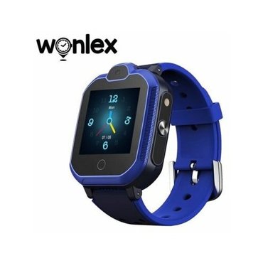 Детские умные часы Smart Baby Watch Wonlex KT30 GPS WiFi камера 4G голубые водонепроницаемые 5790₽