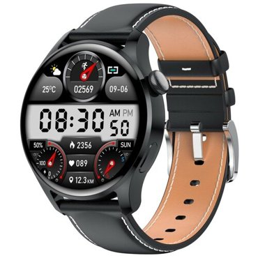 GELIKON LINE 3 Pro Smart Watch 2022 - Black Leather - профессиональные умные-часы с измерением давления большого размера из сплава высшего качества 13341₽