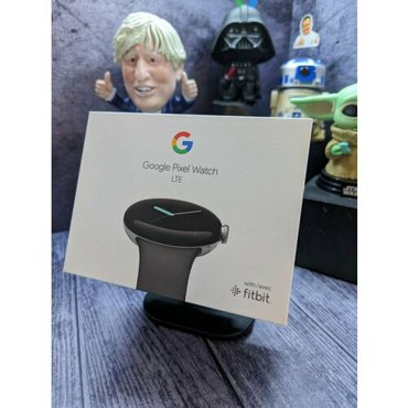 Google pixel watch 1 gen USA Polished Silver caseCharcoal Active band новые LTE версия 31000₽