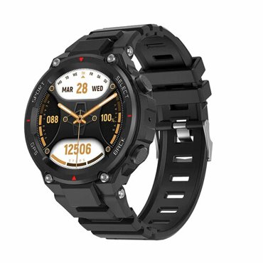 Смарт-часы умные наручные SMART PRESENT DT5 Sport мужские круглые с функцией телефона водонепроницаемые черные 6490₽