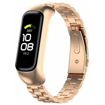 Стальной браслет для Samsung Galaxy Fit 2 SM-R220 розовое золото 1319₽