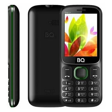 Телефон BQ 2440 Step L BlackGreen черныйзеленый 1890₽