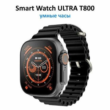 Умные часы Smart Watch Ultra T800 49mm с сенсорным экраном черный 1821₽