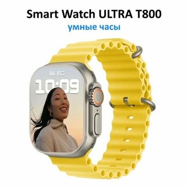 Умные часы Smart Watch Ultra T800 49mm с сенсорным экраном оранжевый 1799₽