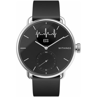 Смарт-часы с Withings ScanWatch 38mm with Silicone Band Black чёрные 40900₽