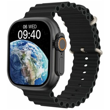 Умные Смарт-часы Wiwu SW01 Ultra Smart Watch черный корпус с черным спортивным ремешком 4599₽