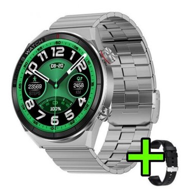 Умные смарт-часы GT3 Max с сенсорным экраном Серебряные Smart Watch 15 Экран AMOLED HD Bluetooth NFC GPS беспроводная зарядка 2899₽
