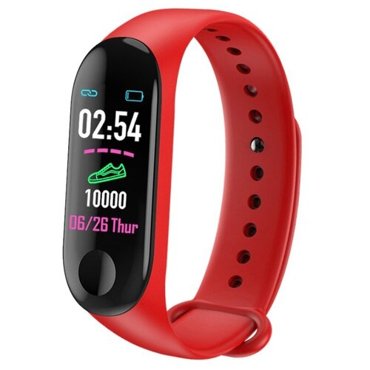 Умный смарт-браслет MyPads Smarterra FitMaster Color M3 Пульсометр Монитор артер давления 096 IPS 80 mah Водонепроницаемость IP67 Красный 570₽