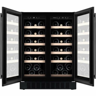 Винный шкаф Hansa FWC60381B объем 118 л 12 полок из дерева на 38 бутылок электронное управление дисплей LED подсветка 96890₽