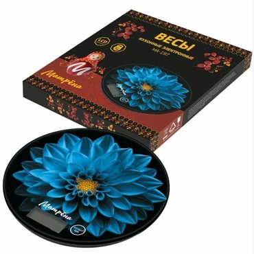 Кухонные весы Матрена МА-197 голубой цветок 8117 596₽